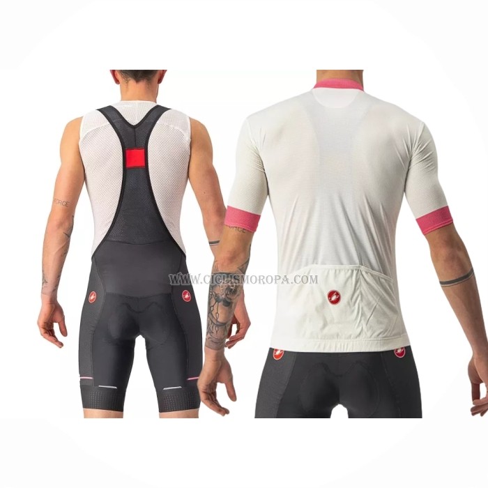 2022 Ropa Ciclismo Giro d'Italia Rosa Blanco Mangas Cortas y Culotte Corto